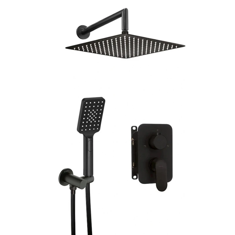 Душевой комплект Deante Alpinia BXYZNGAM, нержавеющая сталь, черный