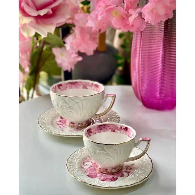 Çay dəsti vm199, ağ, keramika, 6 nəfərlik