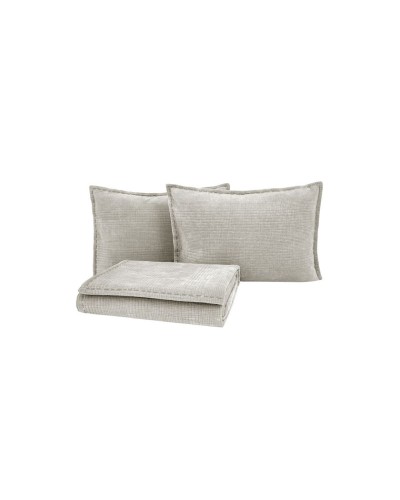 Örtük və yastıq üzü dəsti Yataş King, örtük 250x260 sm, yastıq üzü 50x70 sm 2 ədəd, ikinəfərlik, pambıq/poliester, boz