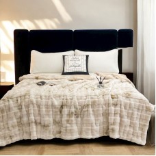 Örtük Luxe Cotton 000744, ikinəfərlik, 200x230 sm, tünd bej