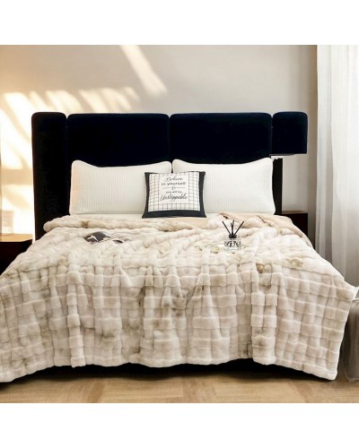 Örtük Luxe Cotton 000744, ikinəfərlik, 200x230 sm, tünd bej