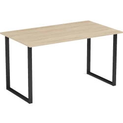 Письменный стол Soma Bliss, ЛДСП/металл, черный/бежевый, 120x70x75 см