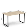 Письменный стол Soma Bliss, ЛДСП/металл, черный/бежевый, 120x70x75 см