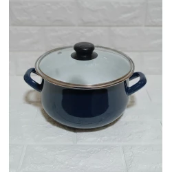 Кастрюля Sahara SHA-00004379, эмаль, синяя, 20 см Кастрюля Sahara SHA-00004379, эмаль, синяя, 20 см