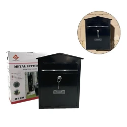 Poçt qutusu Junlang, metal, qara, 360x290x108 mm Poçt qutusu Junlang, metal, qara, 360x290x108 mm
