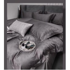 Yataq dəsti Maison Dor homestore_vm647, yorğan üzü 200x220 sm, mələfə 240x260 sm, yastıq üzü (2 əd) 50x70 sm, ikinəfərlik, satin, boz