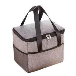 Термосумка, полиэстер, серая, 21x24x18 см Термосумка, полиэстер, серая, 21x24x18 см