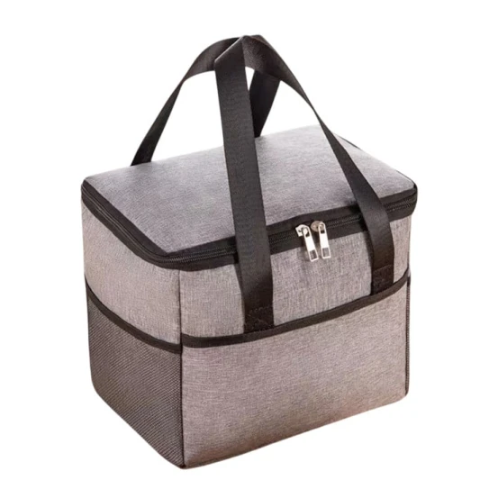 Термосумка, полиэстер, серая, 21x24x18 см Термосумка, полиэстер, серая, 21x24x18 см