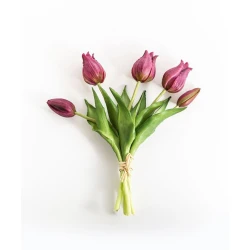 Искусственный букет Hom-me 102976 Тюльпан, 26 см, фиолетовый