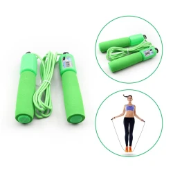 Скакалка 3233971702690, пластик, зеленая