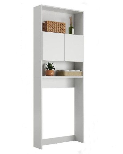 Stellaj 12115643, LDSP, ağ, 182x69x21 sm