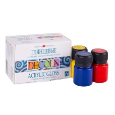 Akril parlaq boya dəsti Decola, 6 rəng, 20 ml