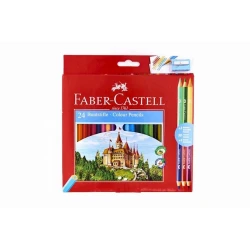 Набор цветных карандашей Faber-Castell Замок, 24 +3 шт + точилка