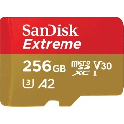 Карта памяти SanDisk Extreme PLUS 256GB microSDXC UHS-I Memory Card 4K (SDSQXBD-256G-AN6MA)