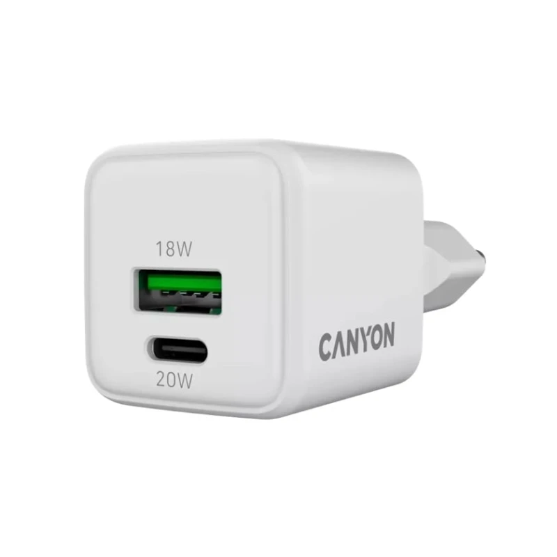 Сетевое зарядное устройство Canyon CNS-CUW20AC 20W White