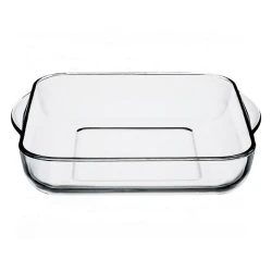 Форма для запекания Borcam, 3.2 л, 28x28x6 см, квадратная, стекло, прозрачный