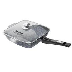 Сковородка Мечта Гранит Star С027803, 26x26 см, aлюминий, с крышкой, съемная ручка, синий