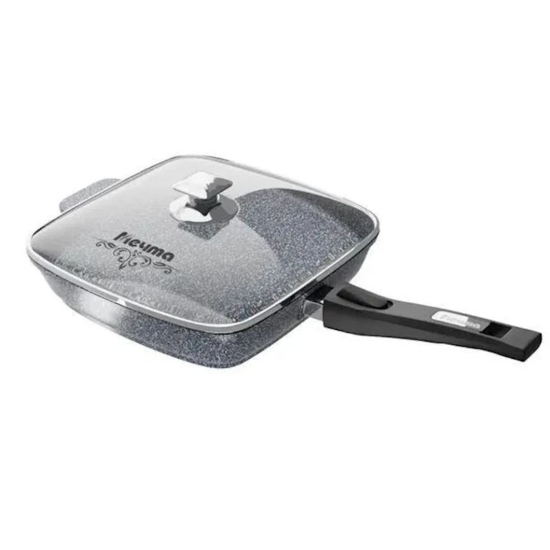 Сковородка Мечта Гранит Star С027803, 26x26 см, aлюминий, с крышкой, съемная ручка, синий Сковородка Мечта Гранит Star С027803, 26x26 см, aлюминий, с крышкой, съемная ручка, синий