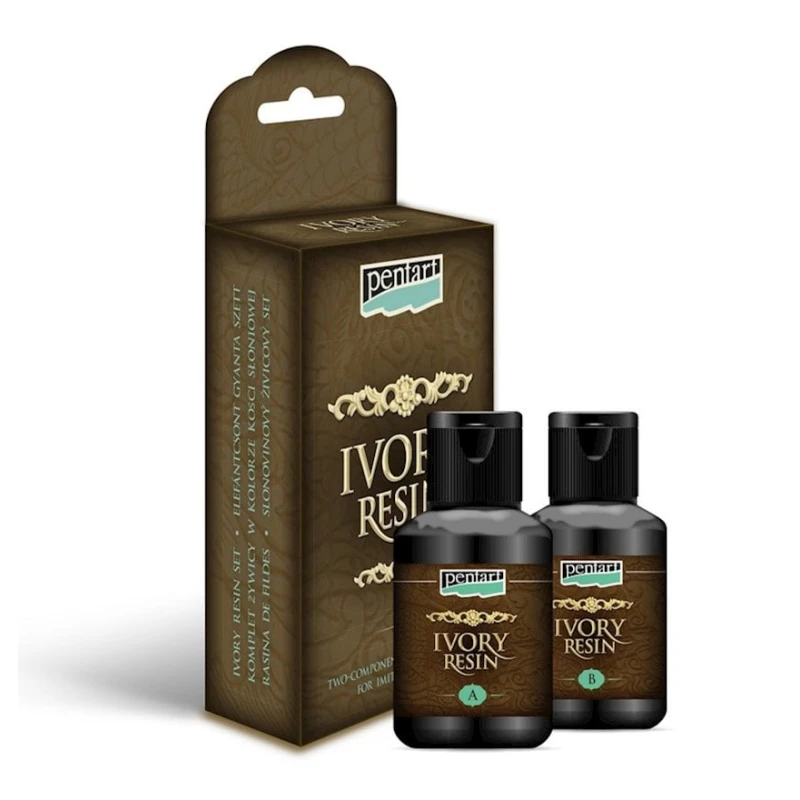 Набор для создания изделий Pentart, с имитацией слоновой кости, двухкомпонентный, 2 шт, 40 мл Набор для создания изделий Pentart, с имитацией слоновой кости, двухкомпонентный, 2 шт, 40 мл