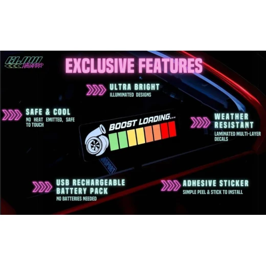 Светодиодная наклейка для автомобиля Boost Loading Светодиодная наклейка для автомобиля Boost Loading