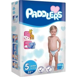 Подгузники Paddlers N5 Junior, 11-25 кг, 52 шт