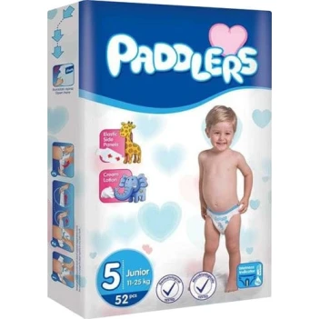 Подгузники Paddlers N5 Junior, 11-25 кг, 52 шт