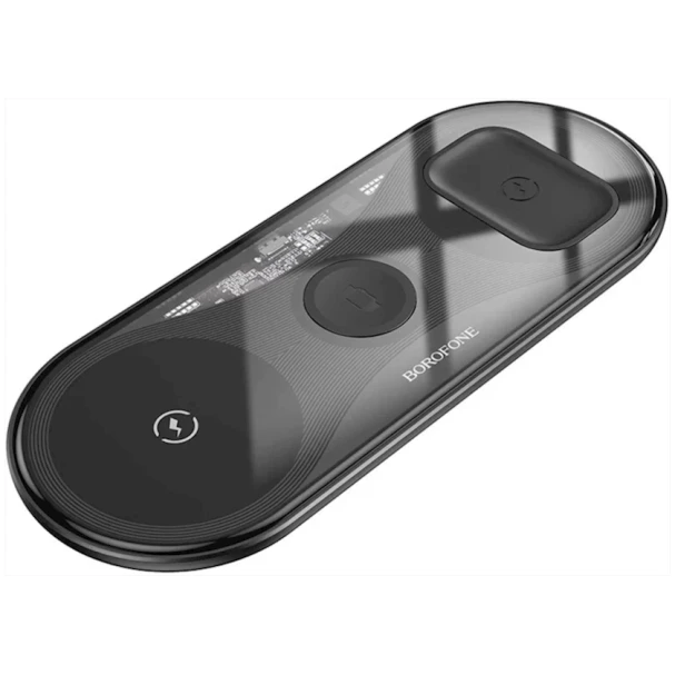 Беспроводное зарядное устройство Borofone BQ19 3 в 1 Black Беспроводное зарядное устройство Borofone BQ19 3 в 1 Black