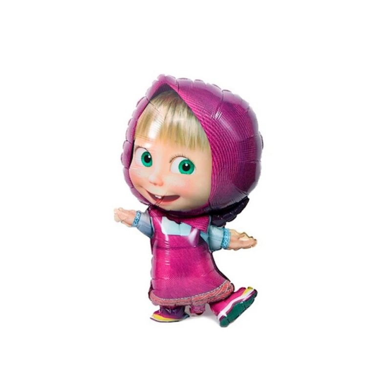 Воздушный шар Party fun Kids Masha, фольга, розовый/бежевый