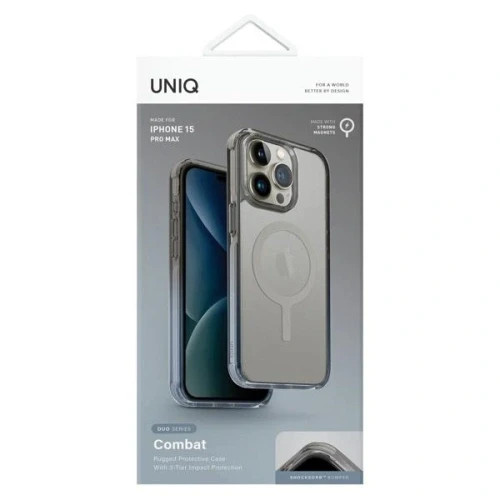 Çexol Uniq Combat Apple iPhone 15 Pro üçün Blue-grey Çexol Uniq Combat Apple iPhone 15 Pro üçün Blue-grey