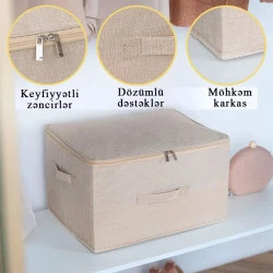 Коробка для хранения IB38Lock26Kr15, кремовый, 38x26x15 см