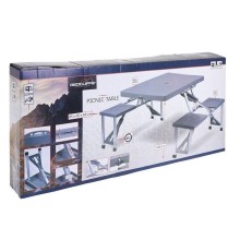 Seyr üçün yığılan masa Koopman 84х66х134 sm, PVC/alüminium, boz