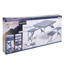 Seyr üçün yığılan masa Koopman 84х66х134 sm, PVC/alüminium, boz