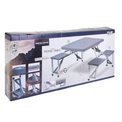 Складной стол Koopman для пикника 84х66х134 см, ПВХ/алюминий, серый Складной стол Koopman для пикника 84х66х134 см, ПВХ/алюминий, серый