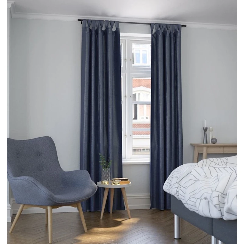 Штора JYSK Lupin, 1x140x300 см, глянцево-синий Штора JYSK Lupin, 1x140x300 см, глянцево-синий