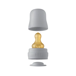 Бутылочка для кормления BIBS Baby Bottle Complete Set 0+ месяцев, 225 мл, стекло/латекс, серая (5713795238699)