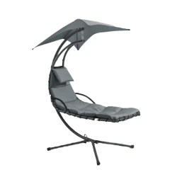 Шезлонг, 105x195x205 см, алюминий/текстиль, серый Шезлонг, 105x195x205 см, алюминий/текстиль, серый