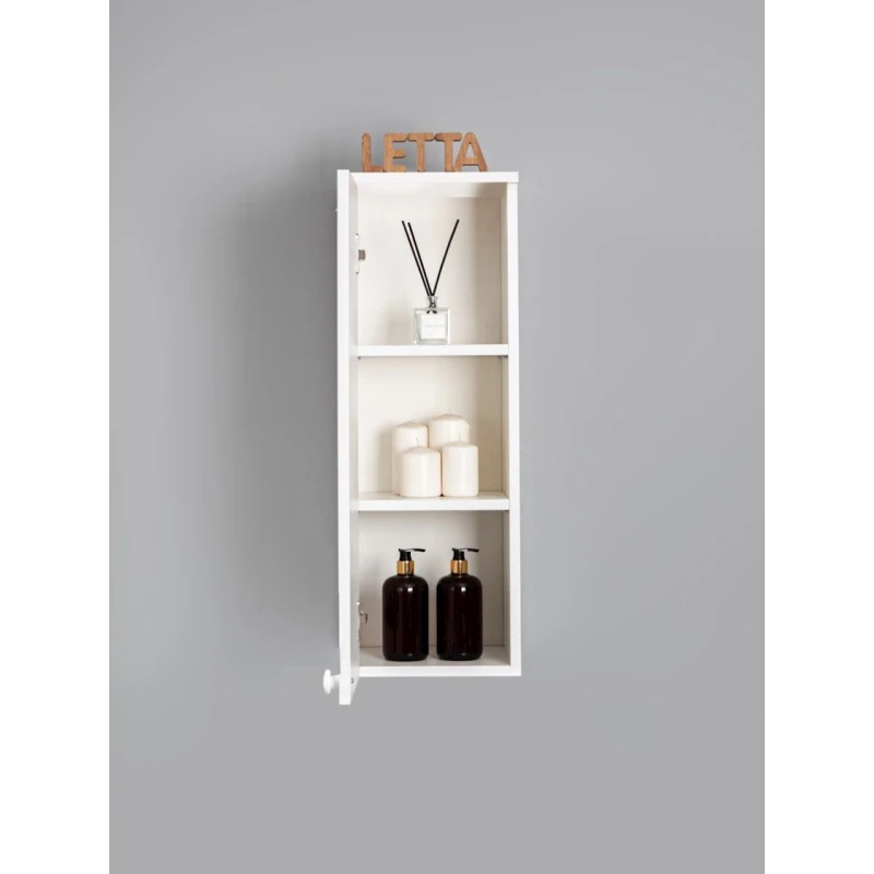 Шкаф-пенал Letta белый, 75.5x25x27 см Шкаф-пенал Letta белый, 75.5x25x27 см