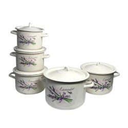Набор кастрюль 2400000048251_lavandadest, эмаль, белый, 5 шт Набор кастрюль 2400000048251_lavandadest, эмаль, белый, 5 шт