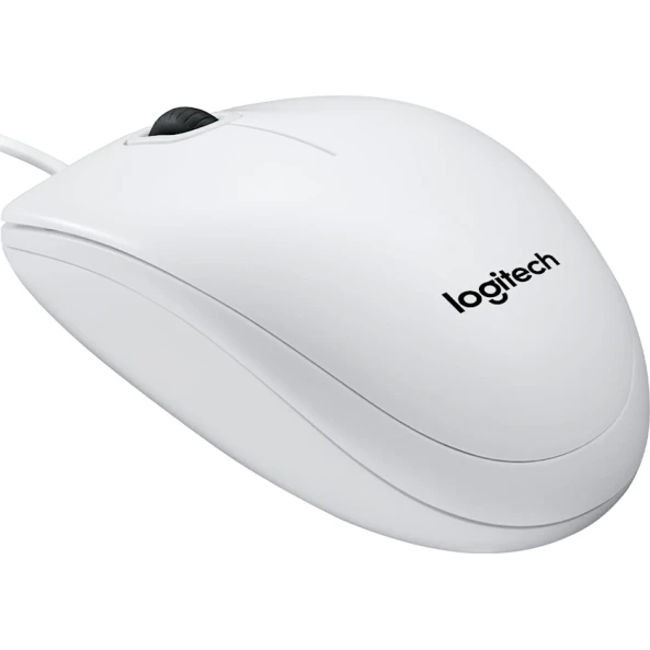 Siçan Logitech Corded Mouse B100 White (910-003360)