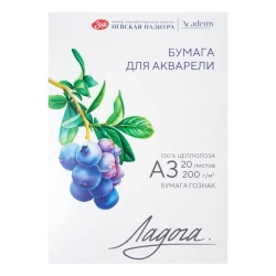 Бумага для акварели Ладога A3 20 листов Бумага для акварели Ладога A3 20 листов