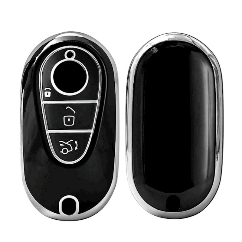Avtomobil açarı üçün çexol AVTO085291 Mercedes-Benz, qara/gümüşü