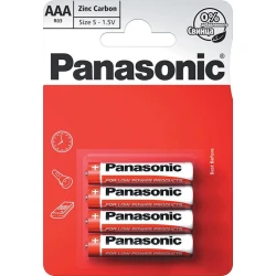 Батарейки Panasonic AAA R03 Red Zinc Zinc-Carbon