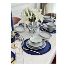 Nahar dəsti Kutahya Porselen Cool Gold ZG26YT60112475, 26 parça, 6 nəfərlik, farfor, ağ/mavi