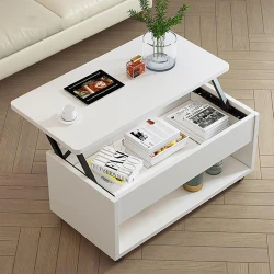 Журнальный стол Art_80, ламинат, белый, 50/70x100x50 см Журнальный стол Art_80, ламинат, белый, 50/70x100x50 см