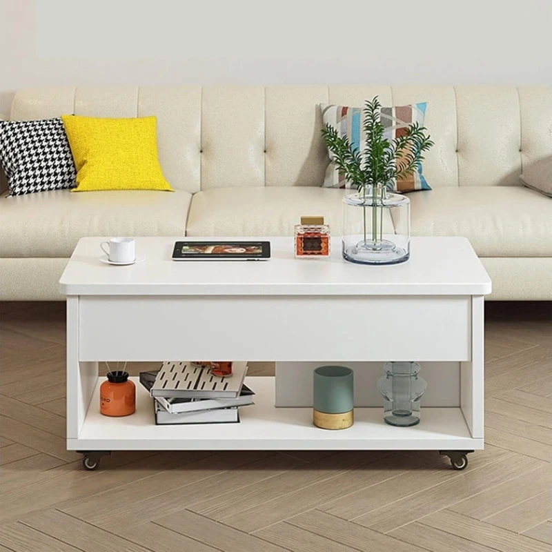 Журнальный стол Art_80, ламинат, белый, 50/70x100x50 см Журнальный стол Art_80, ламинат, белый, 50/70x100x50 см