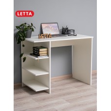 Yazı masası Letta Light White, 100х55х76 sm, LDSP, ağ