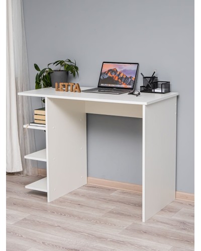 Yazı masası Letta Light White, 100х55х76 sm, LDSP, ağ