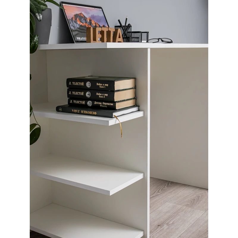 Письменный стол Letta Light White, 100х55х76 см, ЛДСП, белый