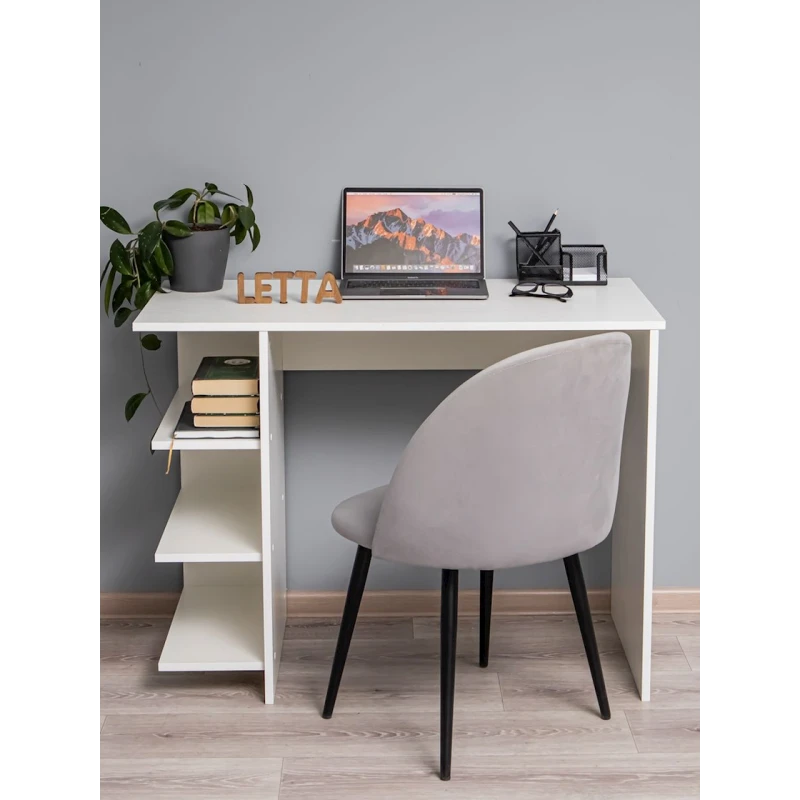 Письменный стол Letta Light White, 100х55х76 см, ЛДСП, белый