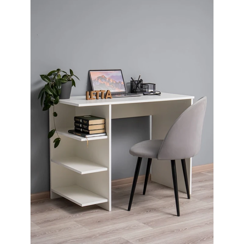 Письменный стол Letta Light White, 100х55х76 см, ЛДСП, белый